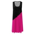 thumbnail image 4 of IROINNID Fit&Flare Dress For Women Sleeveless Round Neckline Casual Color-Blocking d Dress Strapless Contrast Color Dress, 4 of 5
