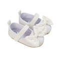 thumbnail image 2 of Tao Baby Girls Princess Bowknot Soft Sole Cloth Crib Shoes Sneaker Infant Non Slip Soft Sole Flat Shoes Breathable And Sweat Resistant Baby Shoes Fashion Cotton Toddler Shoes White12, 2 of 7