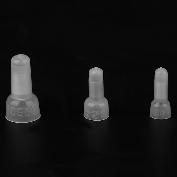 100 Mini Terminales De Crimpado De Cable, Color Blanco Transparente, De