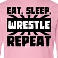 thumbnail image 4 of Inktastic Eat, Sleep, Wrestle, Repeat Long Sleeve Youth T-Shirt, 4 of 5