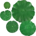 thumbnail image 1 of OULII 5Pcs Pool Floating Leaves Green PU Foam Aquarium Decor Sunlight Blocking, 1 of 7