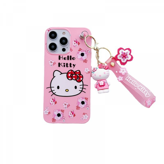 YIXIGGC for iPhone 13 Pro Case, Cute Cartoon Hello Kitty Phone Case, Soft Rubber Shockproof Protective Case for Women Girls Kid Gift SJ39-3945