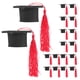thumbnail image 1 of 24 adornos para tartas de graduación, mini birrete con borla, adornos para cupcakes de graduación 2025, decoraciones para tartas de la clase 2025, suministros para recuerdos de fiesta de graduación,, 1 of 5