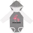 thumbnail image 3 of Inktastic Grandma Loves Me Flamingo Grandchild Girls Long Sleeve Baby Bodysuit, 3 of 5