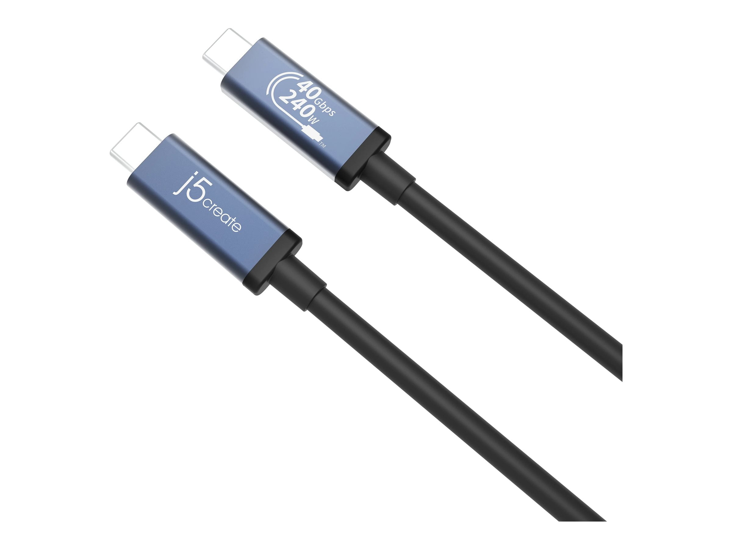 j5create USB 40Gbps 240W USB Type-C Cable, JUC29L08