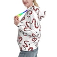 thumbnail image 2 of Salouo Red Snake Pattern Hoodie Sweatshirts for Women, Autumn Pullover Hoodie Workout Sweat Women's Long Sleeve Preppy Sweatshirts-XX-Large, 2 of 7