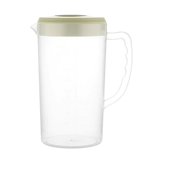 MasteelfCA 2600ML Large Capacity Beverage Storage Container Heat Resistant Cold Water Jug Plastic Juice Pitcher Household Teapot Kettle(Green)