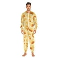 thumbnail image 5 of Adult Christmas Onesie Each with Uniq Pattern Zipper One-Piece Pajamas Unisex with Pockets, 5 of 6