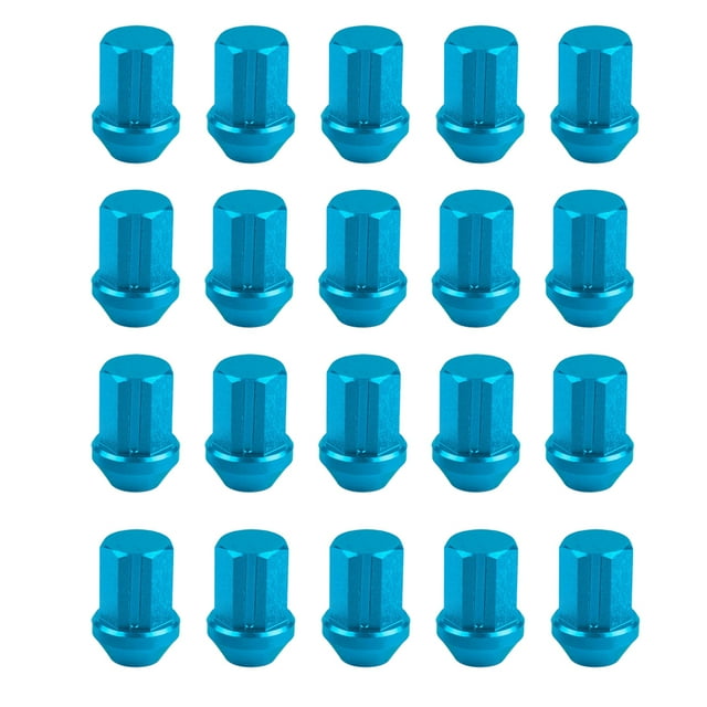 ziyahi 20 Pcs Écrous de Verrouillage de Roue 35MM Alliage d'Aluminium Écrou Léger Écrou de Verrouillage de Roues Robuste Ferrures de Verrouillage Automobile de Course Réparation Noir 1 Bleu 1