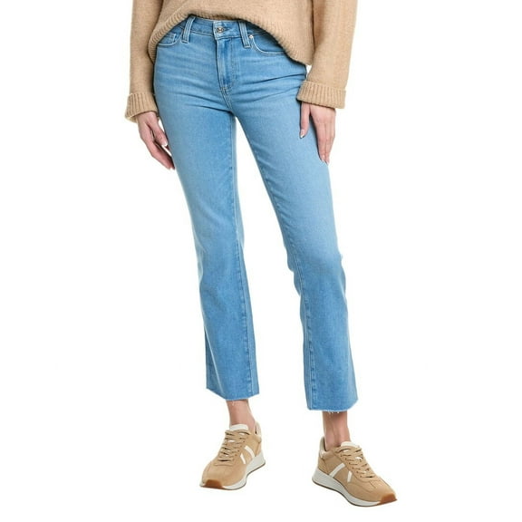 PAIGE womens Amber Like It Hot Raw Hem Jean, 24, Blue