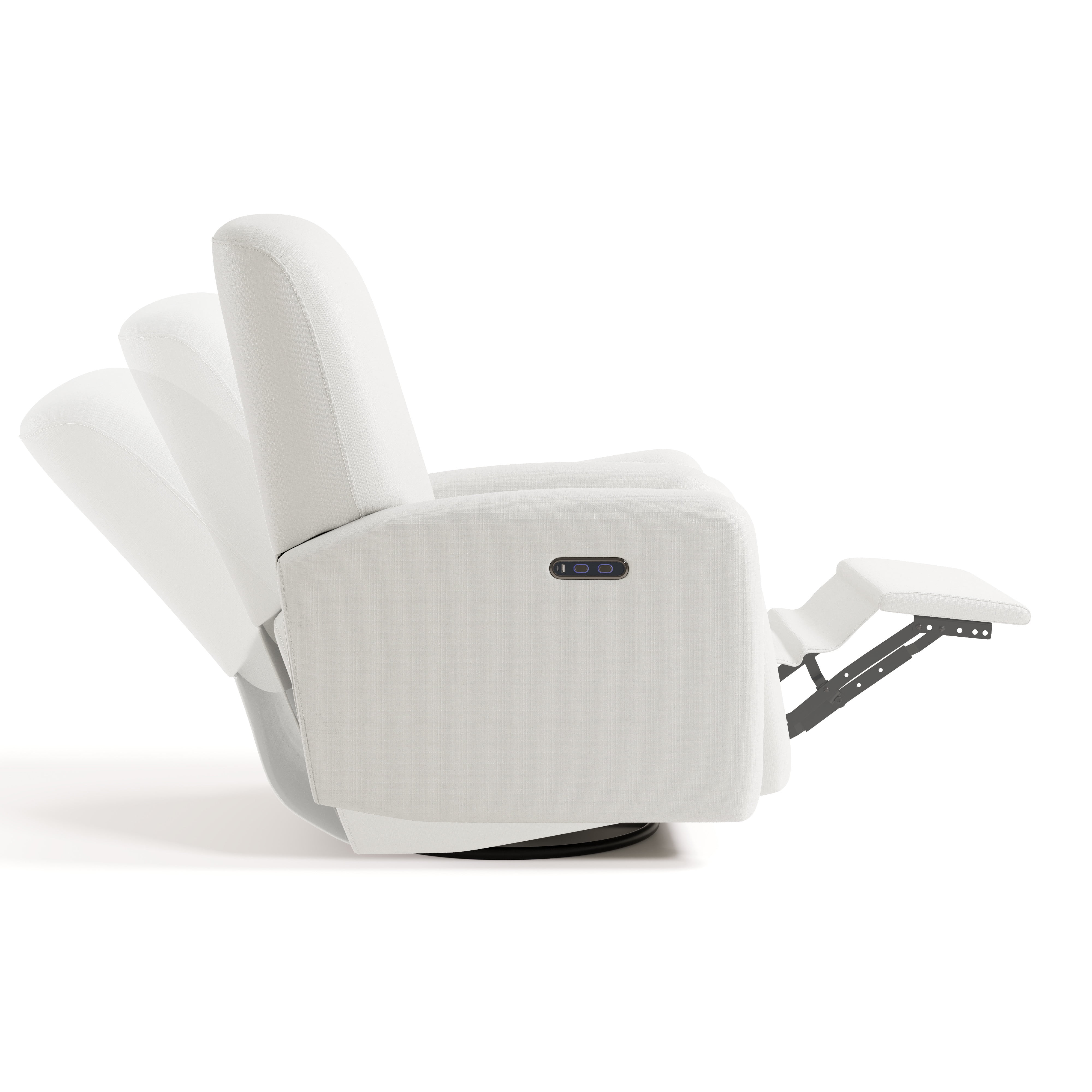 Graco Bellwood Power Recliner Swivel Glider, Ivory Basketweave