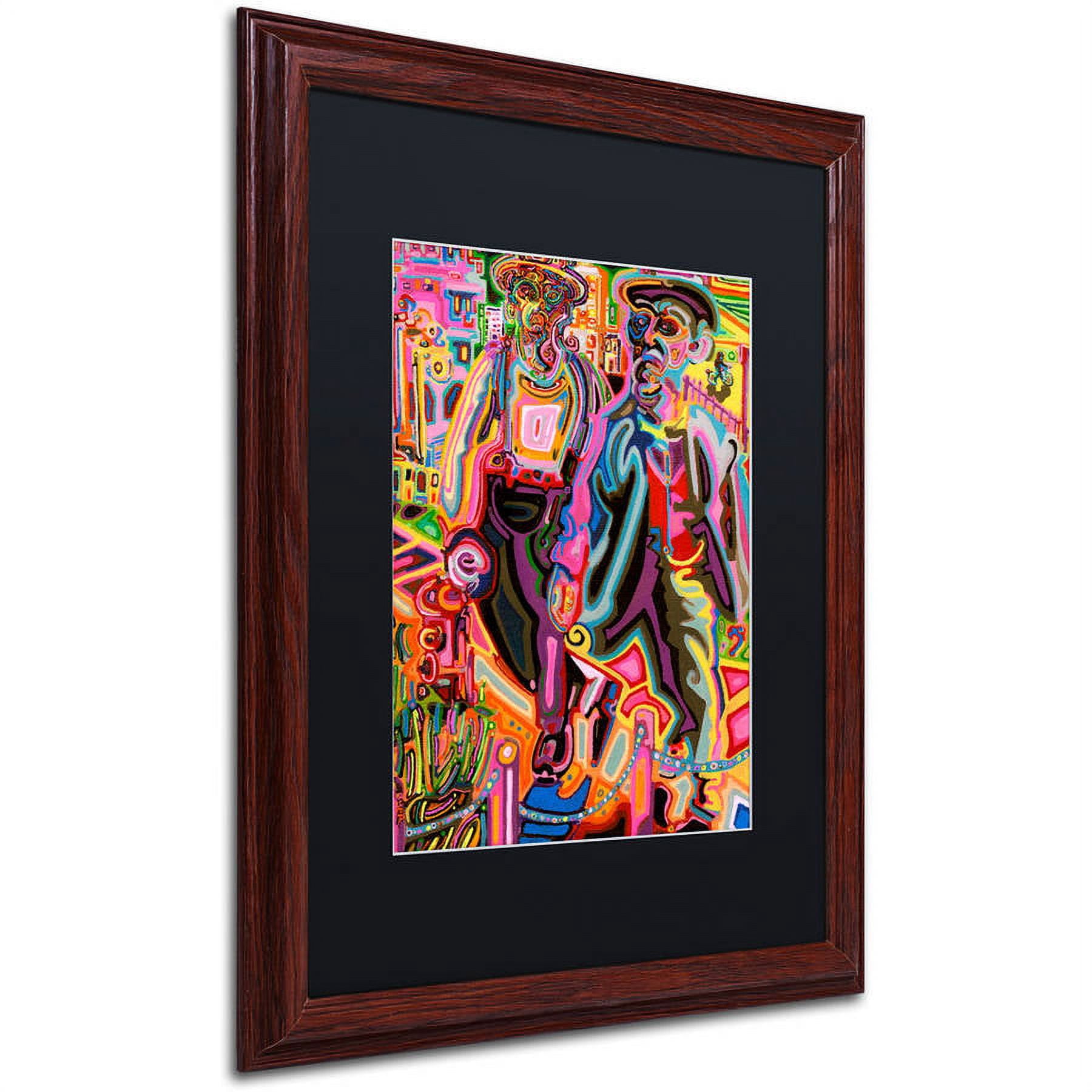 Trademark Fine Art "Thugs" Canvas Art by Josh Byer, Black Matte, Wood Frame