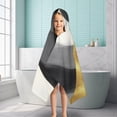thumbnail image 6 of Gray and Gold Marble Wavy Lines Pattern Hooded Bath Towel，50"x30" for Ages 3 To 12 Kids, Quick Dry Lightweight Soft Microfiber Hood Beach Towel Cover Up for Kids, 6 of 7