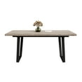 thumbnail image 3 of 62.9-inch Dining Table, Brown, With A Smooth Finish And Waterproof Feature Rectangular Brown Simple Yet Graceful Design, 3 of 6