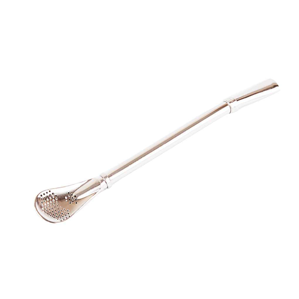 Drinking Tea Stainless Steel Stirring Stick Straw Filter Spoon 3 Colours Metal 