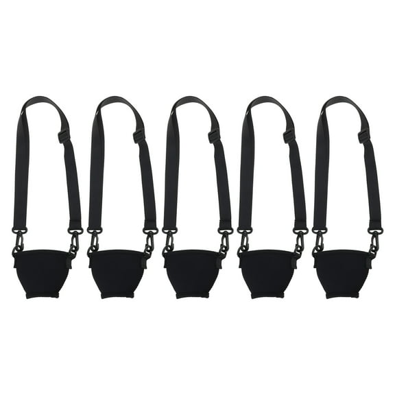 5Pcs Wine Glass Neck Holder Neoprenes Sleeve Adjustable Wine Glass Lanyards Drink Holder with Neck