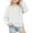 White, variant on Girls Crewneck Sweatshirt Long Sleeve Pullover Tops Drop Shoulder Side Split Sweatshirts