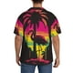 thumbnail image 3 of Fotbe Flamingo And Palm Trees At Sunset Camisa Estampada de Manga Corta para Hombre, Casual de Verano, Estilo Playero, Sin Arrugas-Medium, 3 of 5