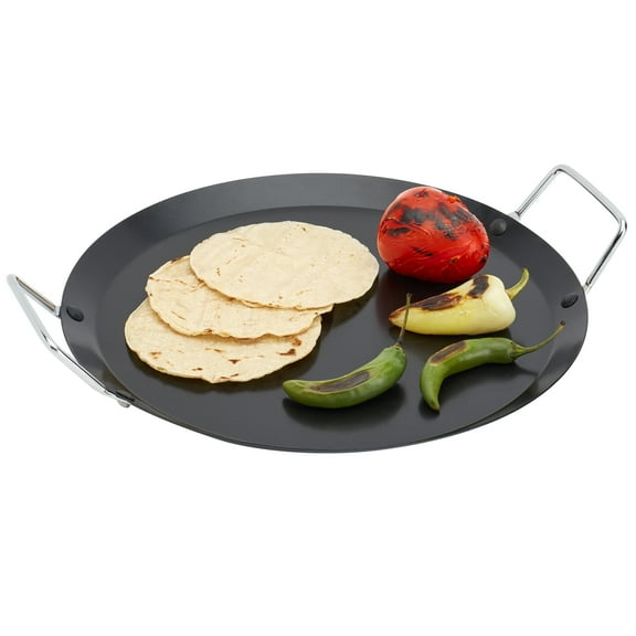 Infuse 13in Round Nonstick Carbon Steel Comal Griddle Pan