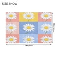 thumbnail image 4 of Yayeee Bath Rugs for Bathroom Floor Set of 2 Non Slip Fluffy Soft Absorbent Mat, Light Blue Daisy, 4 of 7