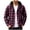 Hot Pink&16^0701J, variant on S-4XL Hooded Flannel Shirt Jacket for Men Long Sleeve Button Down Mens Plaid Shacket Jacket with Chest Pocket Casual Oversized Hoodies Coat 4XL