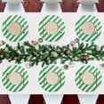 thumbnail image 7 of Ryvnso Green Stripe Round Plate Mats Dining Table Placemat Set of 4 for Holiday Decoration, 7 of 7