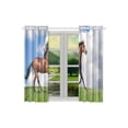 thumbnail image 3 of CADecor Horse Pattern Print Window Treatment Panel Curtains Window Curtain Kitchen Curtain,Two Piece 26x39 Inches, 3 of 4