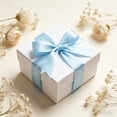 thumbnail image 4 of Polyester Gift Wrapping Ribbon, Elegant Letter Print for Wedding Shower Floral Bouquet Holiday Decor, Blue, JKODE, 4 of 6