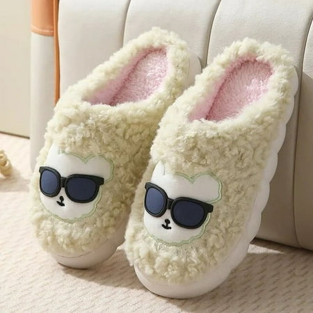 

2023 Cute Women‘s Slippers Plush Warm Slippers Soft Sole Anti-Slip Men‘s Slippers Soft and Comfortable Cartoon Cotton Slippers