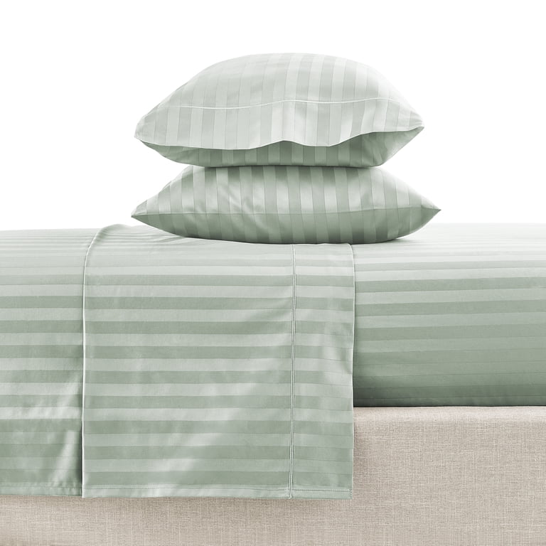 Southern Tide Cotton Twill Queen Sheet Set - 4-Piece, 200 Thread Count, Deep Pocket, Green