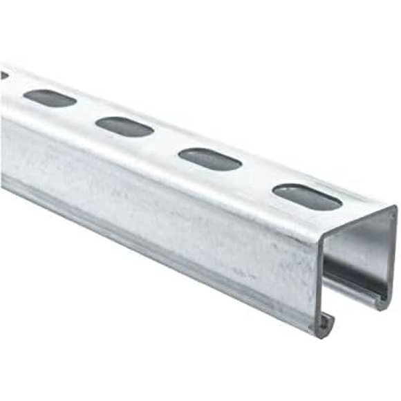 Unistrut Channel Trolley Track,4.75 Feet Length Strut Channel Trolley Track 1-5/8" Wide and high 12 Gauge Metal Steel U Channel with Thick Galvanized Steel Strip Groove Back. (Silver-1)