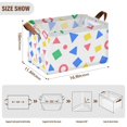 thumbnail image 7 of Yayeee Foldable Storage Basket for Shelves with Handles Waterproof Cloth Bins, Blue Retro Triangles, 7 of 7