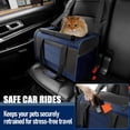 thumbnail image 4 of Dog Carrier Soft/Cat Crates Large Cat 20 to 25 pounds/Softsided Pet Car Travel Carry Bag 15 Pound Puppy/Top Open Transport Kennel Navy, 4 of 14
