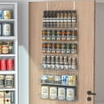 thumbnail image 5 of X-COSRACK 6-Tier Spice Rack Organizer for Pantry Door & Wall Mount, Heavy-Duty Hanging Storage Shelf for Kitchen & Bathroom, Large Capacity, Silver, 5 of 9