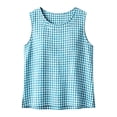 thumbnail image 5 of BUIGTTKLOP Womens Cotton Linen Tank Tops Summer Casual Crew Neck Sleeveless Top Loose Fitted Basic Tunic Shirts 2026, 5 of 8
