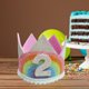 thumbnail image 5 of corona de cumpleaños Rainbow Birthday Party Crown Diadema Escena De Cumpleaños Decoración Suministros 2 Años, 5 of 8