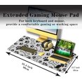 thumbnail image 3 of Desktop Mats Laptop Desk Mat Gaming Mouse Pad Extra Large Mouse Pads Computer Mats Office Pad Waterproof Non-Slip Rubber Base 35.4 X 15.7 for Game Office, Dogs Paws and Bones, 3 of 6