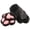 Black, variant on Black and White Furry Cat Paw Full Finger Mittens, Plush Animal Gloves for Themed Festivities, Black White 32x24cm