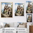thumbnail image 4 of Designart "Majestic Guardians of Fortresses III" Cityscapes Floater Framed Canvas Wall Art, 4 of 7
