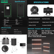 ALPHAGROW 2 x 2 ft 600D Mylar Grow Tent Kit with 33 W LED Light, 6 in Inline Fan and Carbon Filter