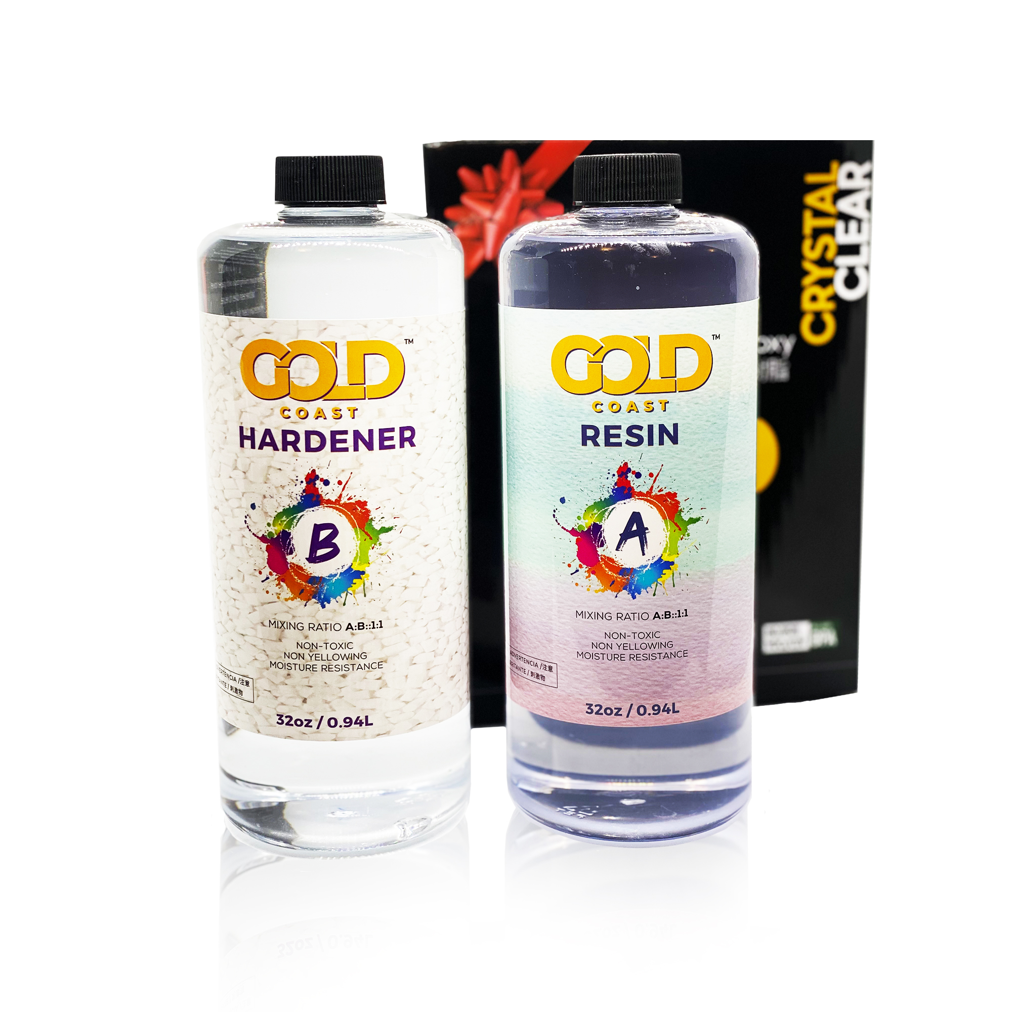 Gold Coast Supply 64 oz Epoxy Resin Crystal Clear for Art Making