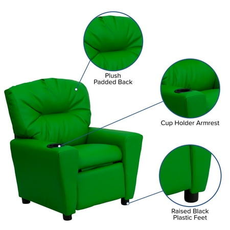 Flash Furniture - Chandler Kids Recliner - Green LeatherSoft