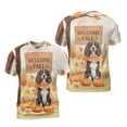 thumbnail image 3 of Welcome Fall Boykin Spaniel Cozy Autumn Field Pumpkins Golden Leaves All Over Print 3D Shirt Unisex Merch Dog Lover - 12013, 3 of 6