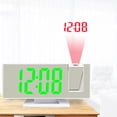 thumbnail image 3 of Reloj Despertador Digital con Espejo LED Sunnimix Modo de Atenuación Automática Snooze Proyección, 3 of 8