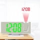 thumbnail image 3 of Reloj despertador con espejo LED digital Modo de atenuación automática Snooze pequeño LCD electrónico con proyección Inteligente para, 3 of 8