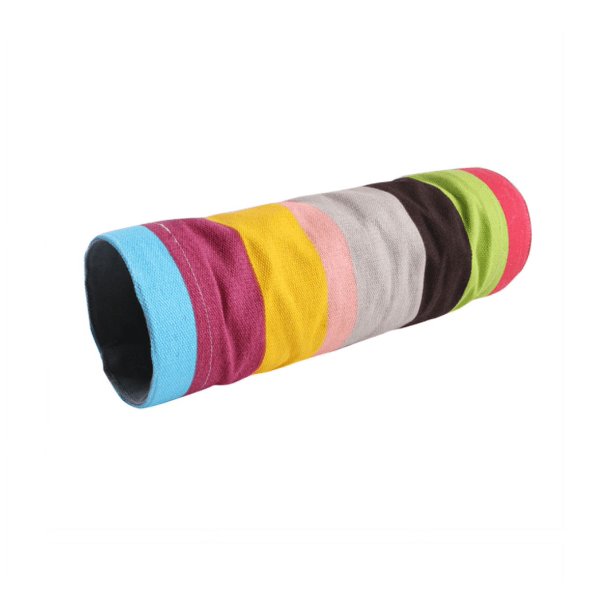 Juguete de túnel para hámster, lienzo de arcoíris, tubo para animales pequeños, tubo escondite para hámster, túnel de color para mascotas pequeñas (bidireccional) oso de fresa Electrónica