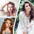 thumbnail image 4 of 3 Pcs Bohemian Western Turquoise Jewelry for Women Pendant Necklace Dangle Earrings Bracelet Gift, 4 of 8