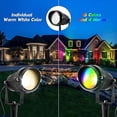 thumbnail image 3 of Christmas Spotlight Outdoor 120V LED Spot Lights Outdoor RGB 12W  Changing Landscape Lights with Remote Control Waterproof Outdoor Spot Light for Yard Path Garden Decorative (6Pack), 3 of 6
