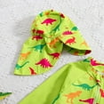thumbnail image 7 of Hienoo Boys Long Sleeve Zipper One-Piece Swimsuit with Sun Hat Swimwear Sets, Sizes 0-24M, 7 of 7