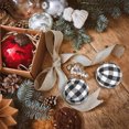 thumbnail image 4 of 6pcs Christmas Ball Buffalo Plaid Fabric Christmas Balls 2.76"/70mm Hanging Ornaments Xmas Baubles Decorative Christmas Tree Hanging Ornaments for Party Holiday Decoration（Black&White）, 4 of 7
